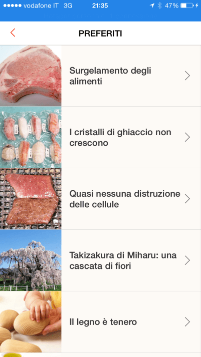 I contenuti salvati dalla cascata